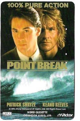 TK 734 Telefonkarte/Phonecard Japan Point Break Patrick Swayze Keanu Reeves 1991