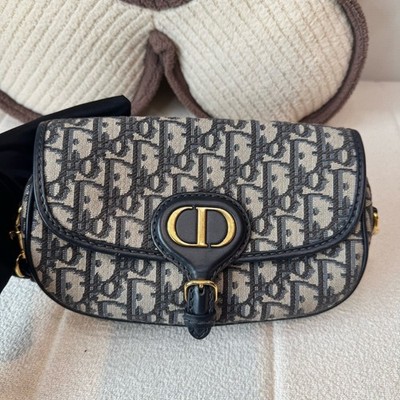 Christian Dior Bobby East West Monogram Shoulder Crossbody Bag Navy Women