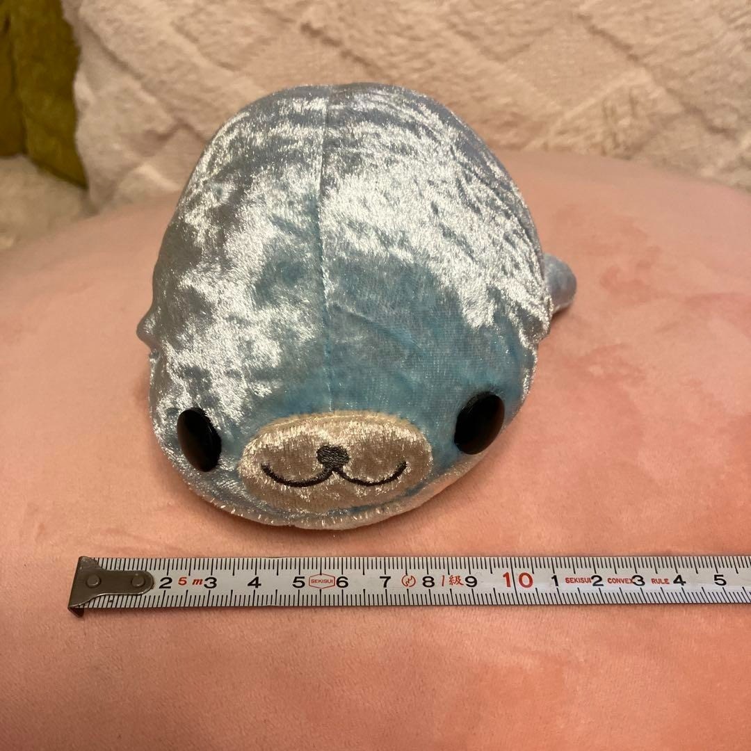 Rare Heisei Retro Mamegoma Shiny Blue Plush Soft Collectible