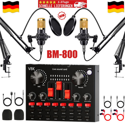 BM-800 Home Studio Aufnahmeset Podcast Musik Ausrüstung Kondensator Mikrofon Kit