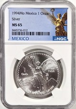 1994 Mexico Libertad 1 oz. Silver Coin   NGC MS65