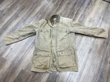 Vintage Carhartt Mens Tan Canvas Corduroy Blanket Lined Chore Jacket Sz: XL/2XL