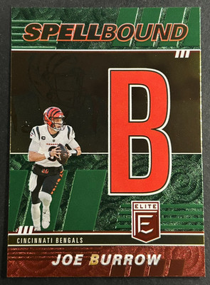 2022 Panini Donruss Elite - Joe Burrow #SB-JB1 Bengals - Green Spellbound