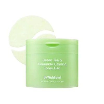 By Wishtrend || Green Tea & Ceramide Calming Toner Pad || 190mL || NEU & OVP