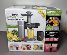 Ninja NeverClog Cold Press Juicer, Powerful Slow Juicer with Total Pulp Control