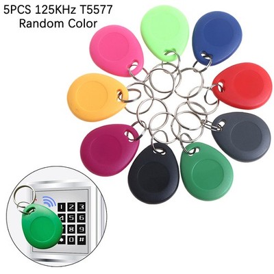 5PCS Rewritable RFID Tag T5577 Tag 125kHz Card Proximity Token Keyfobs