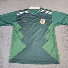 Mexico National Team Jersey Mens Green Soccer Football Short Sleeve Crest Home
