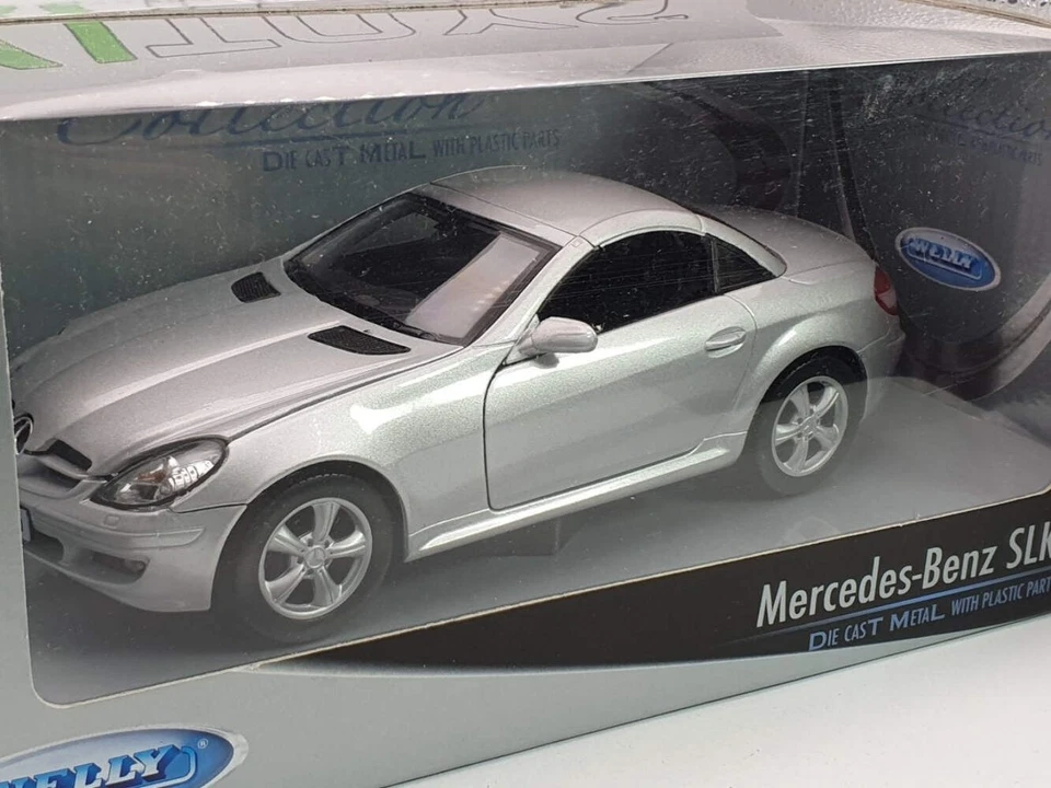 Mercedes Benz SLK 350 Welly 1/24 Argento 2005 - Immagine 2 di 3