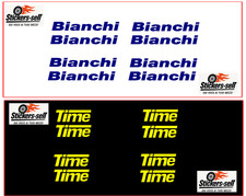 Adesivi bici forcelle - Kit 16 pz  8 adesivi bianchi + 8 adesivi Time forcelle