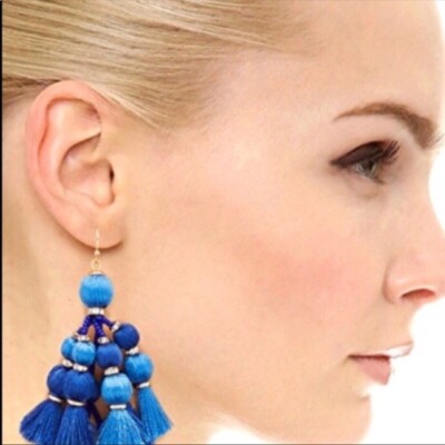 Kate Spade タッセル ピアス Pretty Poms Tassel Kate Spade New York Pretty Poms Tassel Earrings Cobalt Royal