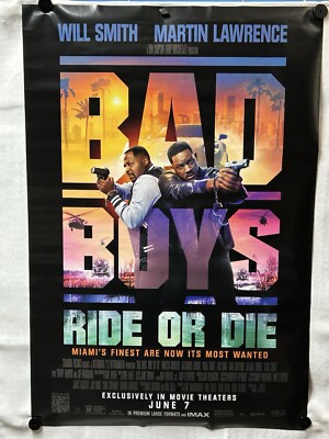 非売品 映画ポスター BAD BOYS RIDE OR DIE バッドボーイズ Bad Boys 4 Ride Or Die Original Theatrical Movie Poster DS 27X40