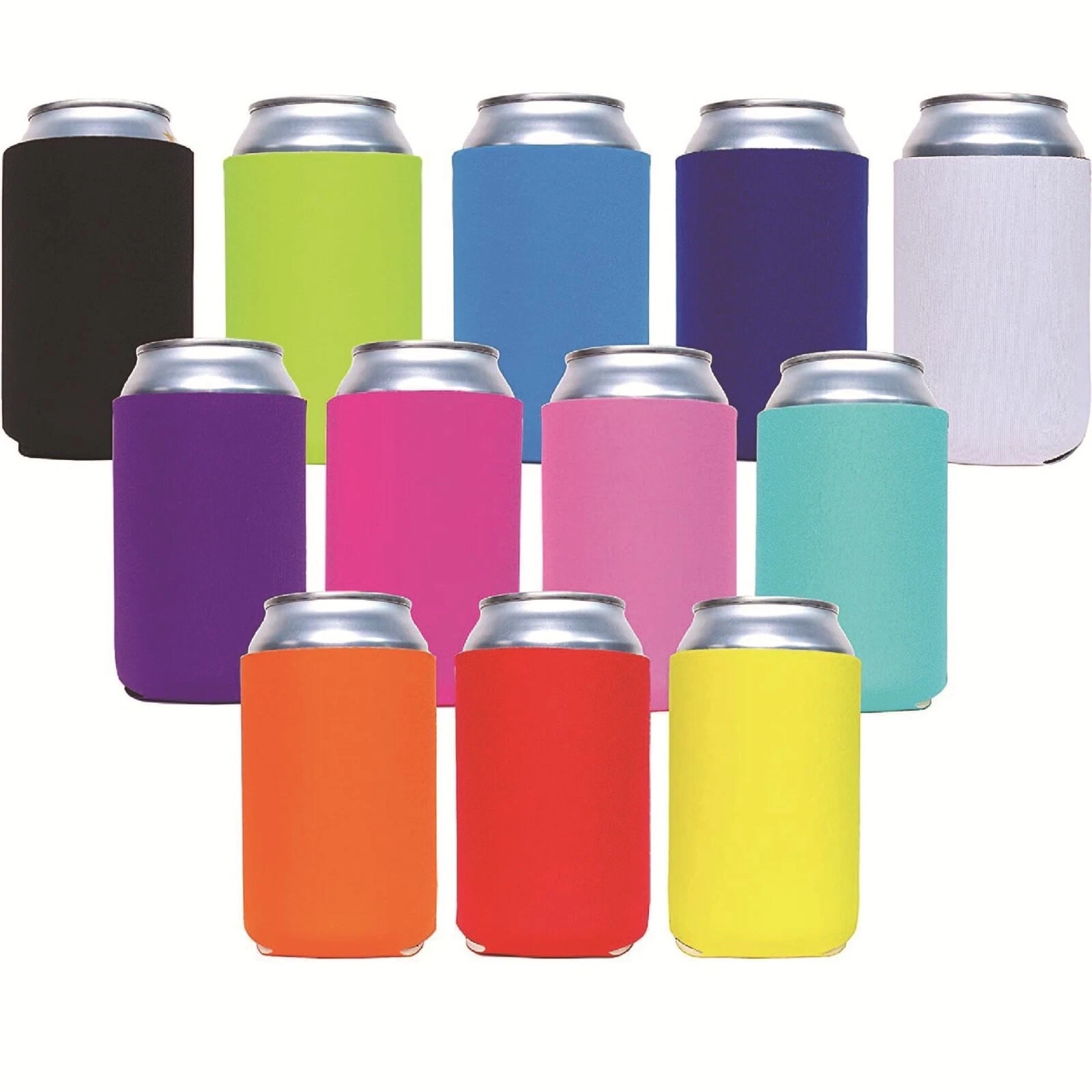 50 pcs custom can coolers, personalized beer sleeves, bulk drink insulators
Opens in a new window or