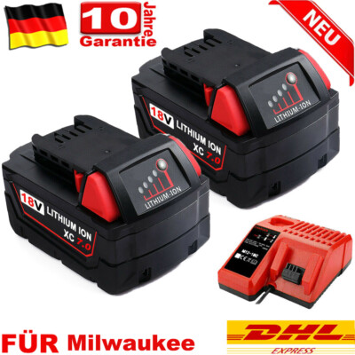 18V Für  Milwaukee M18 Akku M18B6 XC 7,0 Ah Li-Ion 48-11-1860 48-11-1852