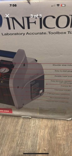 Inficon 714-202-G1 Vortex Dual Refrigerant Recovery Machine - Picture 3 of 3