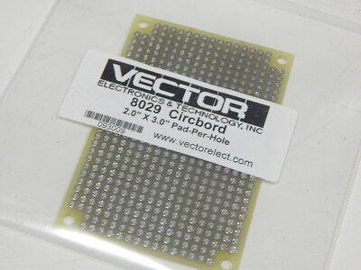 VECTOR TECHNOLOGY 8029 2'' X 3'' PAD-PER-HOLE CIRCUITBOARD PCB - USA FAST SHIPPING