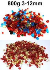 800g Glasgranulat Glasnuggets Glassteine rot + gold mix Dekoglas