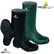 Delta Plus Bronze S5 SRA PVC Waterproof Steel Toe Cap Wellington Boots Wellies