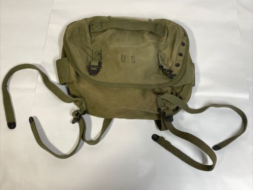 1963 Field Butt Pack Canvas Combat M-1961 M61 ALICE Pack Pouch US Army Marines - Picture 1 of 24