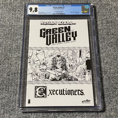 Green Valley 1 CGC 9.8 Kirkman Kills Walking Dead Convention Sketch Variant