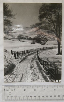 Original photo countryside snow scene - unknown location