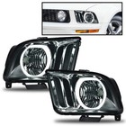 Fit For 05-09 Ford Mustang Smoke Lens LED DRL Halo Headlights Assembly
