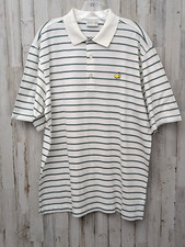 VTG Augusta National Golf Shop Masters Polo Mens L 60s Two Ply Mercerized Stripe