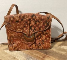 PATRICIA NASH Summer Festival FLORAL STENCIL Boho 70s Inspire Crossbody Clutch