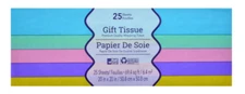 New Gift Wrap Bag Tissue Paper Colors 24 Sheets 20 x 20 Inches ~ Pastel (Qty 1)