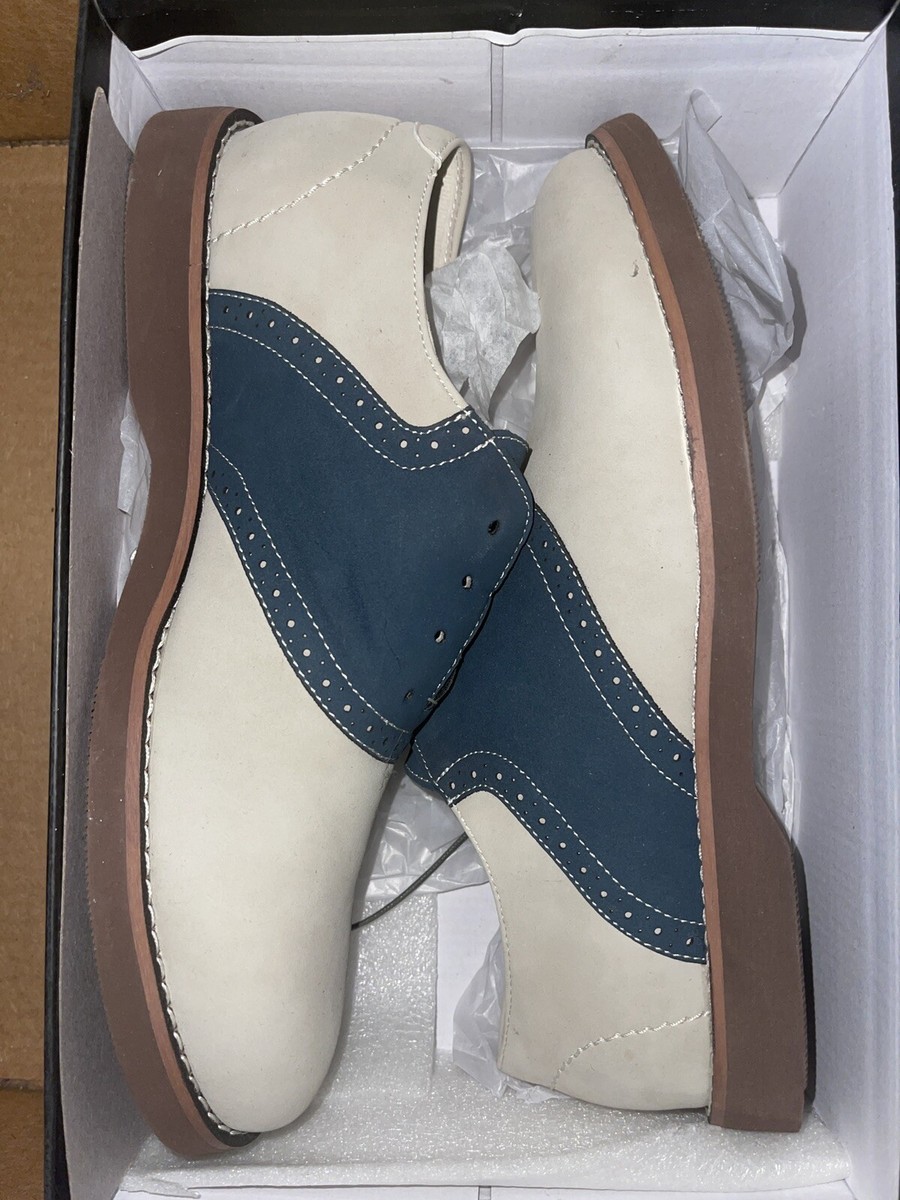 Perry Ellis Portfolio Kenneth Mens US Size 10 White / Navy  display picture 2