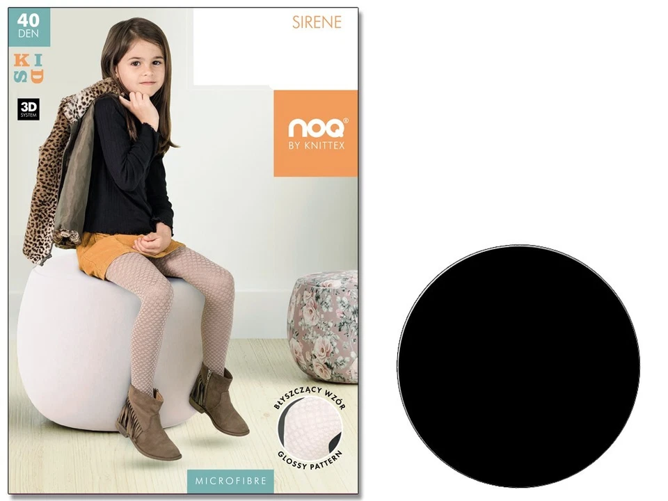 NOQ Strumpfhose aus Mikrofaser mit Nylon-Muster für Mädchen