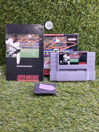 Ken Griffey Jr. Presents Major League Baseball Super Nintendo Complete in Box - Picture 10 of 18