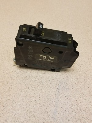 #ad General Electric Breaker 20A 1P 120 240VAC TQB USED $9.34