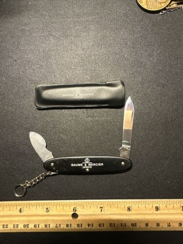 Baume & Mercier Geneve Vintage Pocket Knife with Case by Wenger Rare N