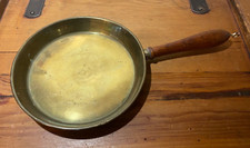 ANTIKE HÄNGEPFANNE aus Messing Landhausküche mit Holzgriff