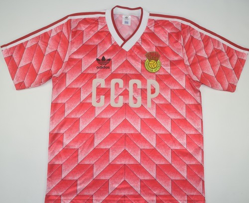 1988 RUSSIA/USSR/CCCP ADIDAS HOME FOOTBALL SHIRT (SIZE L) - Afbeelding 1 van 6