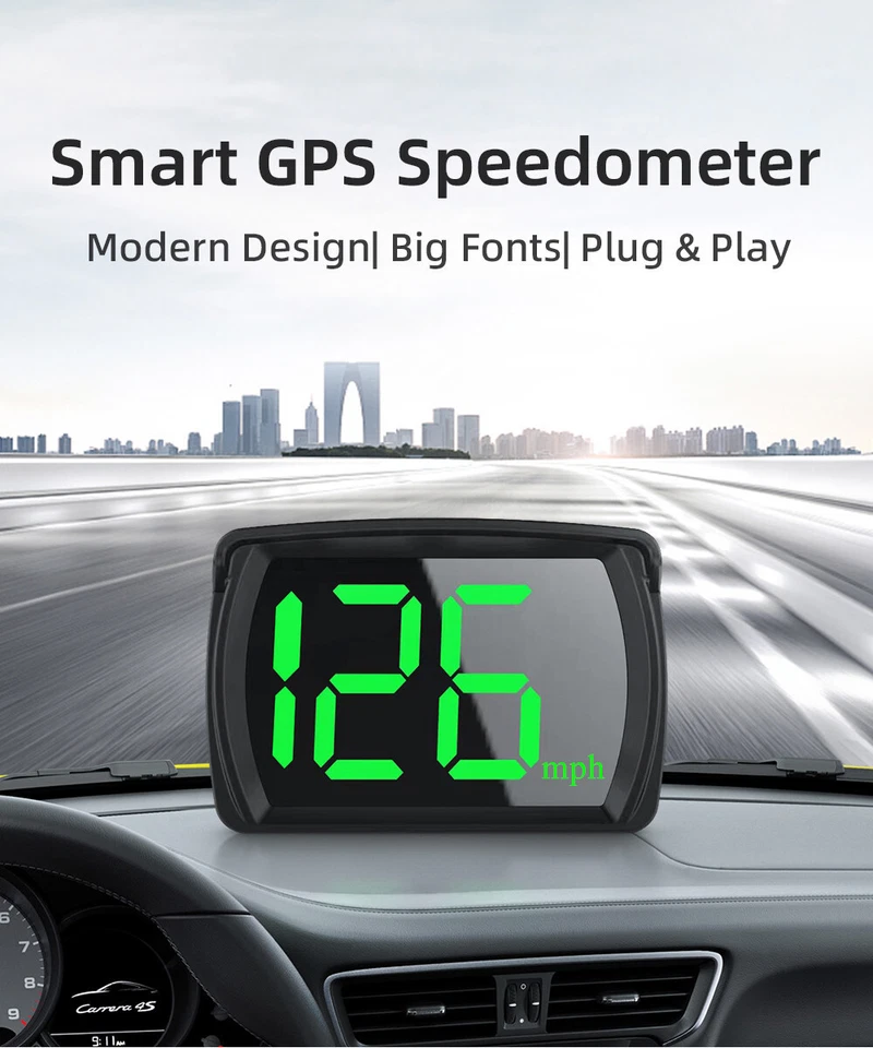 Car Accessories GPS Speedometer MPH HUD Head Up Display HD LED Display USB Cable - Image 4 of 4