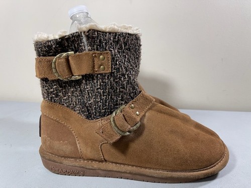 BEARPAW WOMEN'S TAN SUEDE LINED PULL ON 