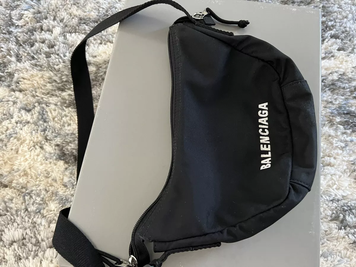 Balenciaga Wheel Sling Bag in Black