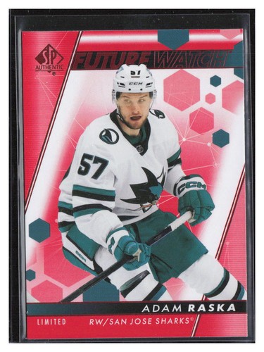 Adam Raska 2022-23 SP Authentic Future Watch Limited Red #175 San Jose ...