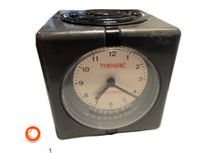 1990er Uhrenradio CUBE Thendic space control Funkuhr voll funktionsf schwarz Uhr
