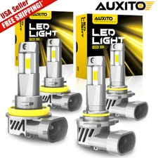 4x AUXITO LED Headlight Bulbs Conversion Kit 9005 H11 High Low Beam Bright White