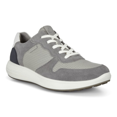 Ecco Soft 7 Runner Retro 46062451837 Titanum/Wild Dove/White/Navy Men's Sneaker