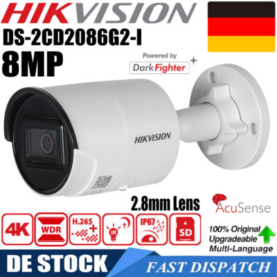 Hikvision DS-2CD2086G2-I 2.8MM 4K 8MP POE DarkFighter AcuSense Bullet IP Kamera