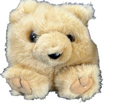 Swibco Puffkins Honey Bear Plush Stuffed Animal Tan w/ Tags Vintage 90s Mini 4"
