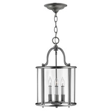 Image of 4 Bulb Ceiling Pendant Light Fitting Pewter LED E14 60W Bulb
