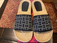 TORY BURCH Ribbon Espadrille Slide perfect Navy/ivory, size 7, BNIB, MSRP 265