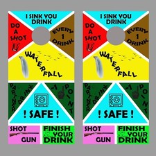Drinking Game Design Cornhole Board Decal Wraps