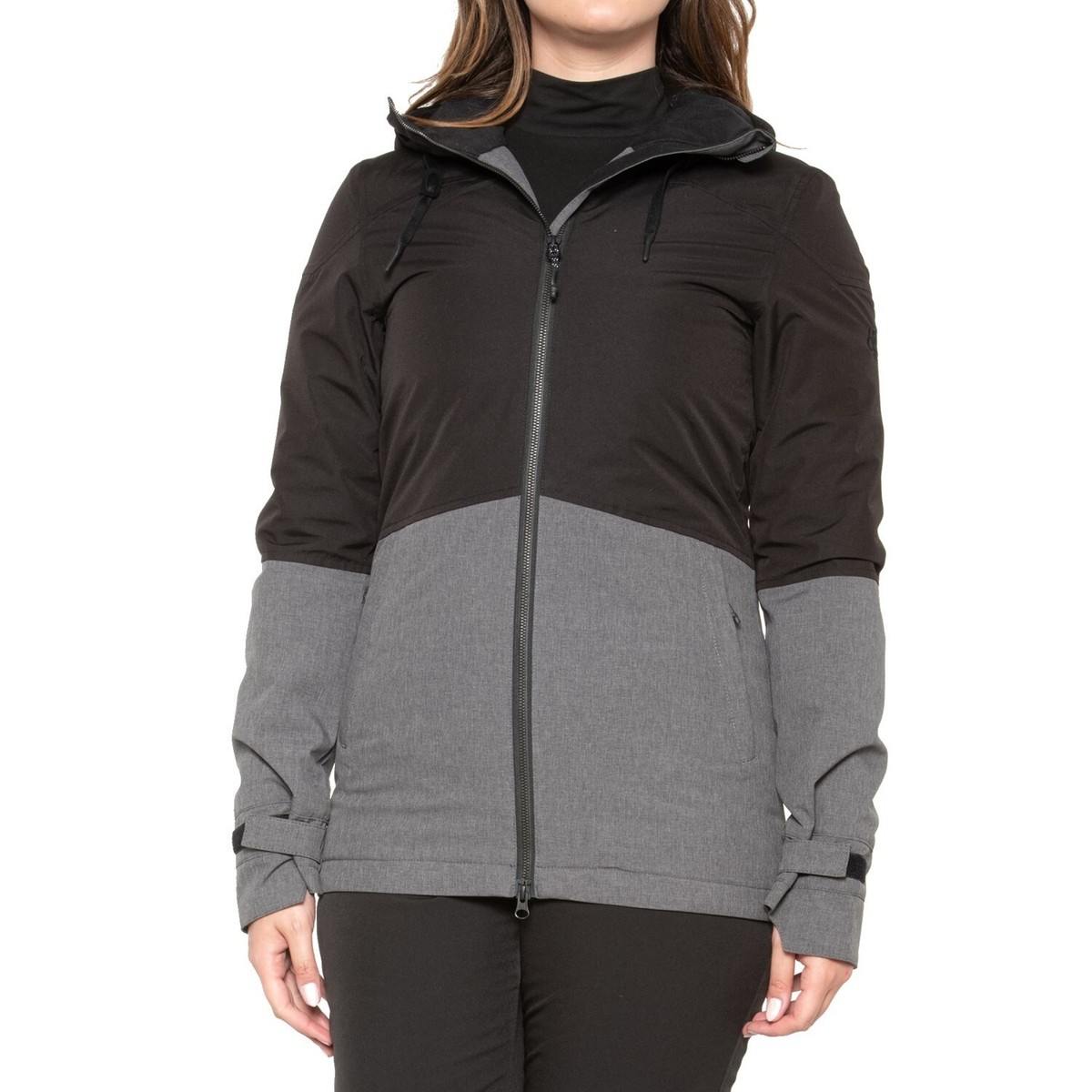 686 Janet Color Block Ski Jacket Insulated Black Grey Womens XS | eBay