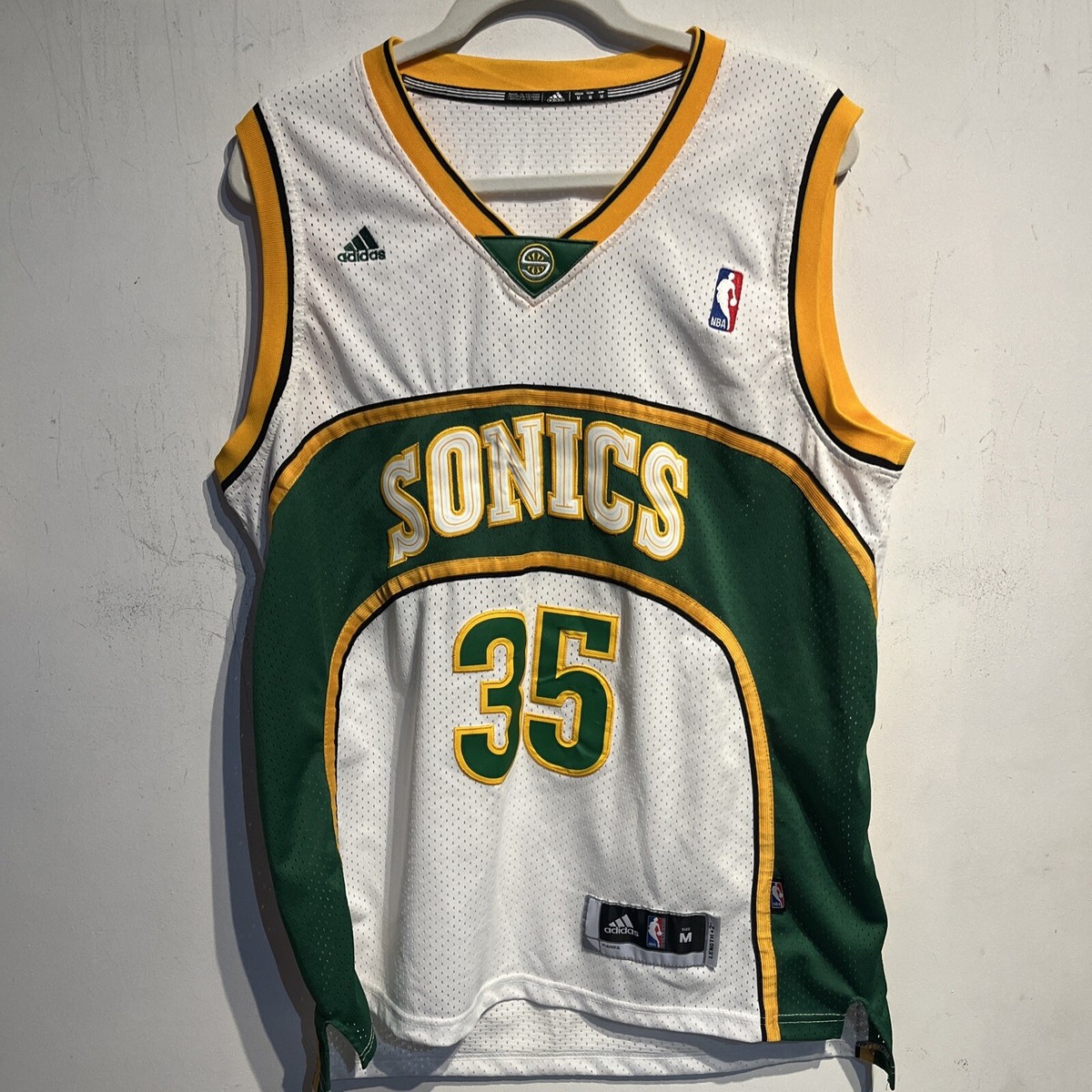 SEATTLE SUPERSONICS DURANT 35番 ジャージ Amazon.com: Kevin Durant Seattle Supersonics #35 White Youth