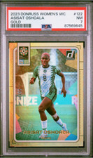 2023 PANINI DONRUSS FIFA WOMEN'S WORLD CUP ASISAT OSHOALA GOLD /10 PSA 7